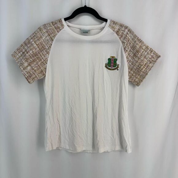 Ivy Storehouse Womens White Cream Alpha Kappa Alpha Sorority Shirt Small - Picture 2 of 8
